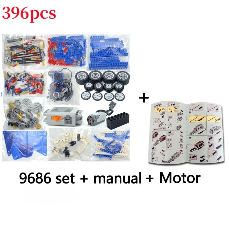 [Moteur + boîte à batterie] 9686 technologie bloc de construction ensemble principe de Transmission 