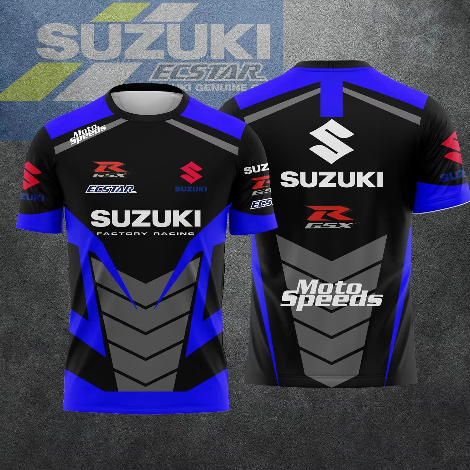 Suzuki Motorcycle Racing Team 2026 Nouveau T-shirt pour hommes, T-shirt de sport d'été à manches cou
