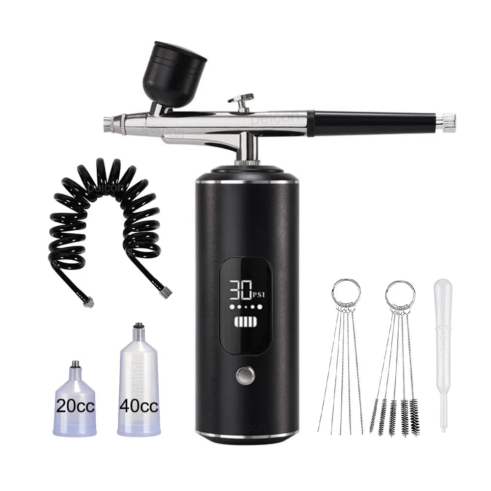 Aérographe pour ongles avec compresseur, Mini aérographe portatif, Machine à ongles pour peinture, a
