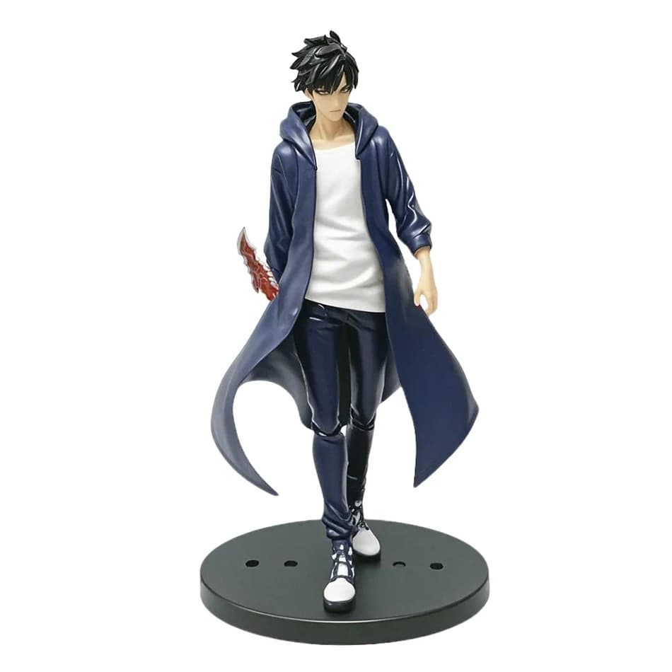 Figurine Solo Leveling (version anime) - Figurine d'action Sung Jinwoo 21 cm en PVC, modèle de colle