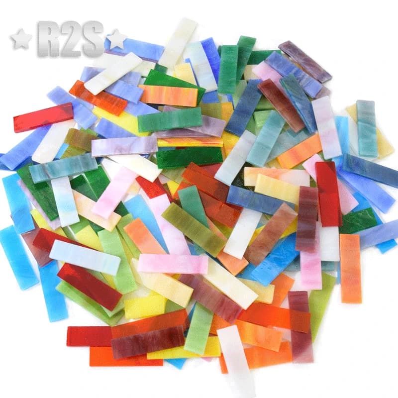Carreaux de mosaïque en verre transparent, 100g, pièce de mosaïque multicolore, bricolage, fabricati