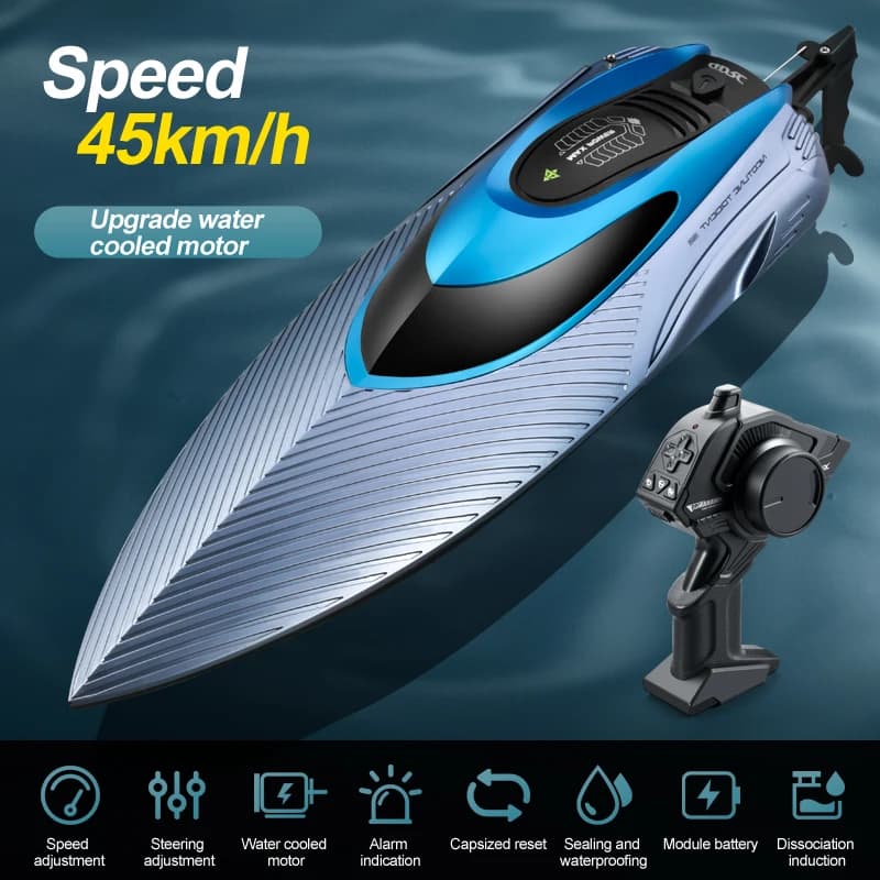 Bateau Rc hors-bord à grande vitesse, puissance élevée, peut être lancé pour la natation, bateau jou