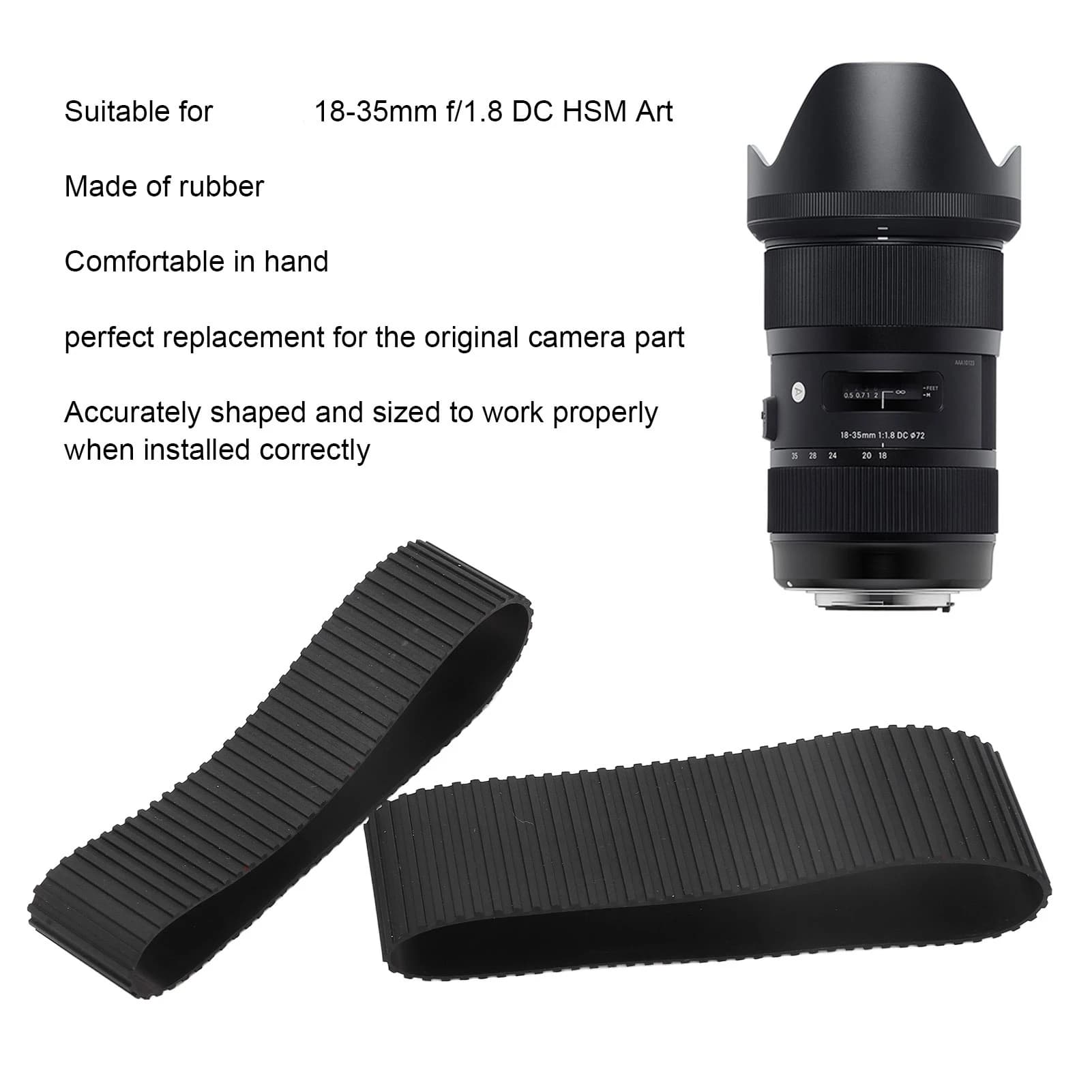 Sigma 18-35mm F/1.8 HSM Art pièce de réparation-objectif Focus anneau en caoutchouc Zoom anneau en c