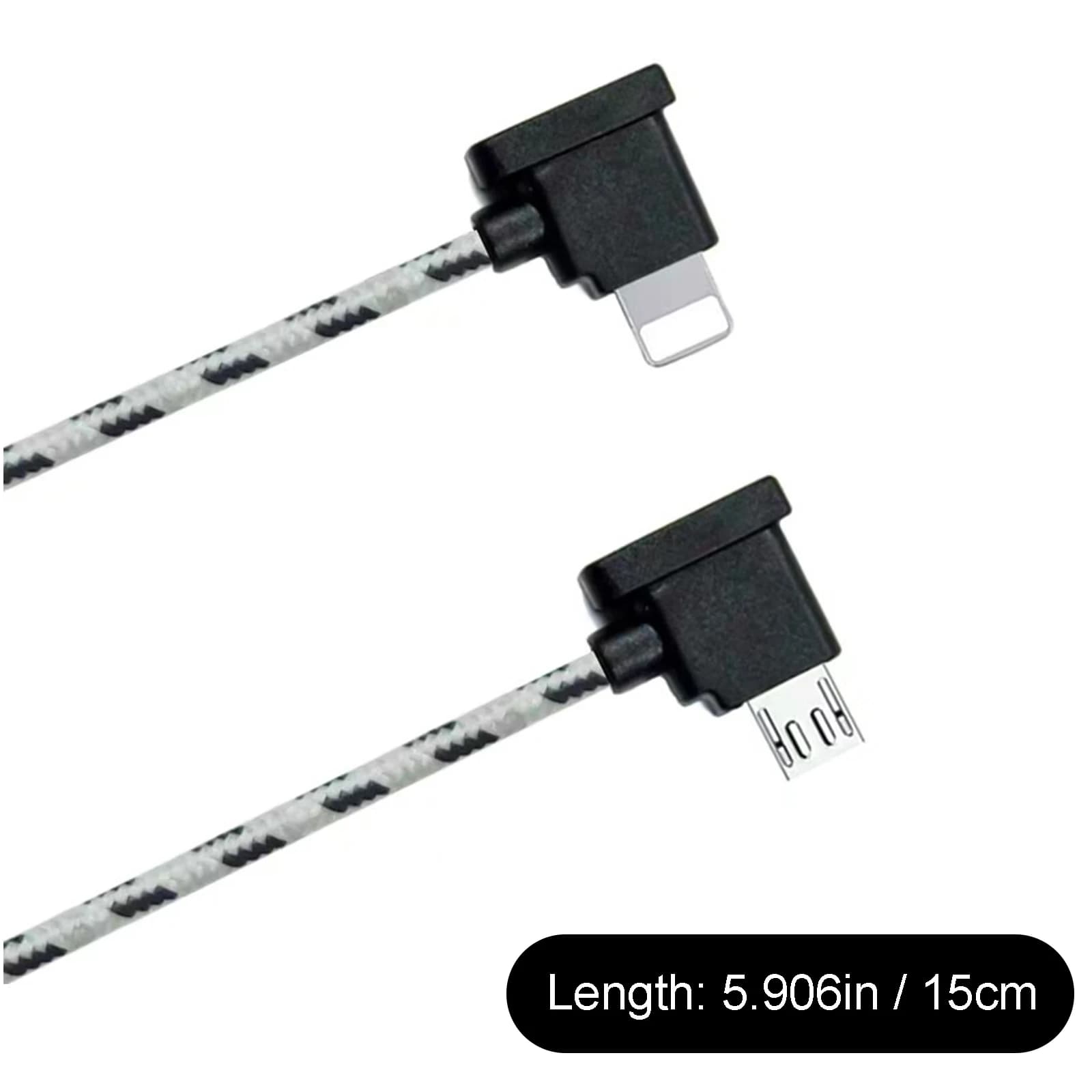 Câble tressé en nylon pour télécommande DJI Mavic 2/Ari/SE/Mini/Spark, télécommande Android pour con