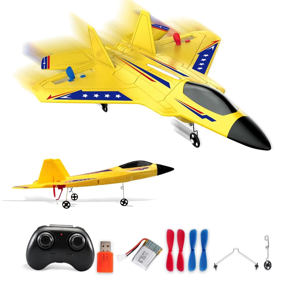 Avion RC SU35 FX620 FXusk 2.4G, Modèle Volant avec Télécommande, Lumières LED, Jouets en Mousse, Cad