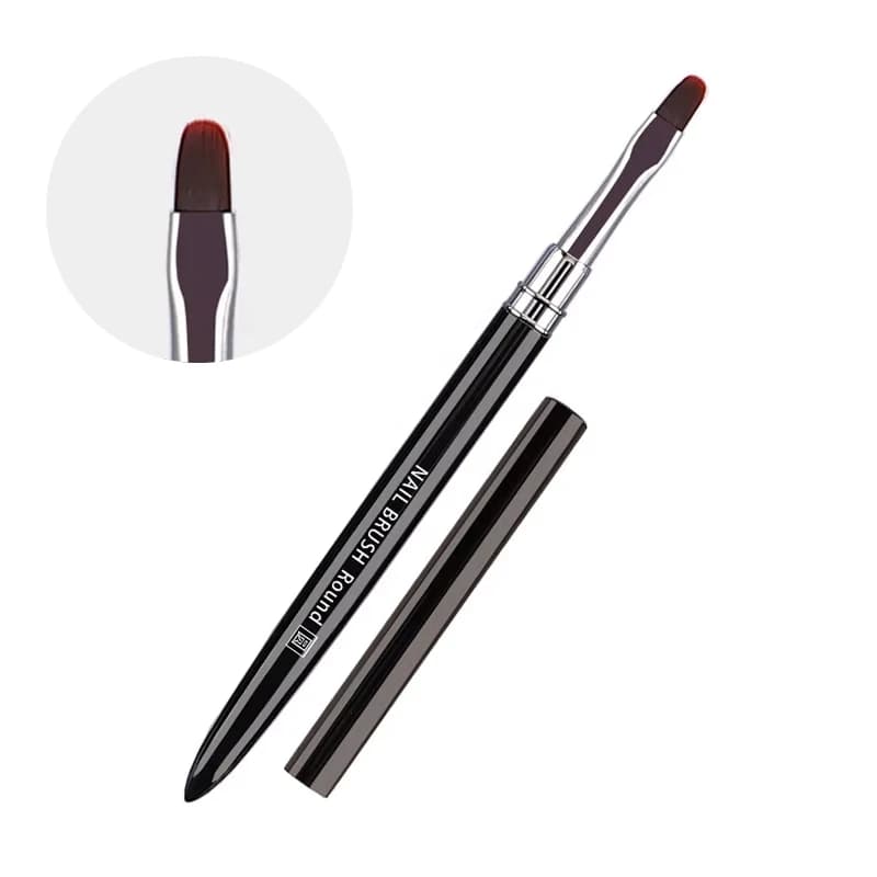Brosse pour Nail Art, manche en métal, photothérapie, acrylique, Gel UV, Extension des ongles, const