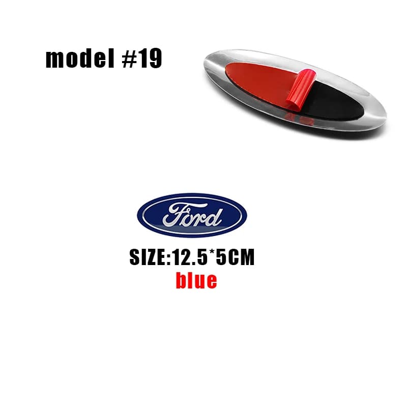 Ford Logo calandre Logo capot Badge emblème autocollant bleu Auto accessoires pour Focus mk2 mk3 Fie