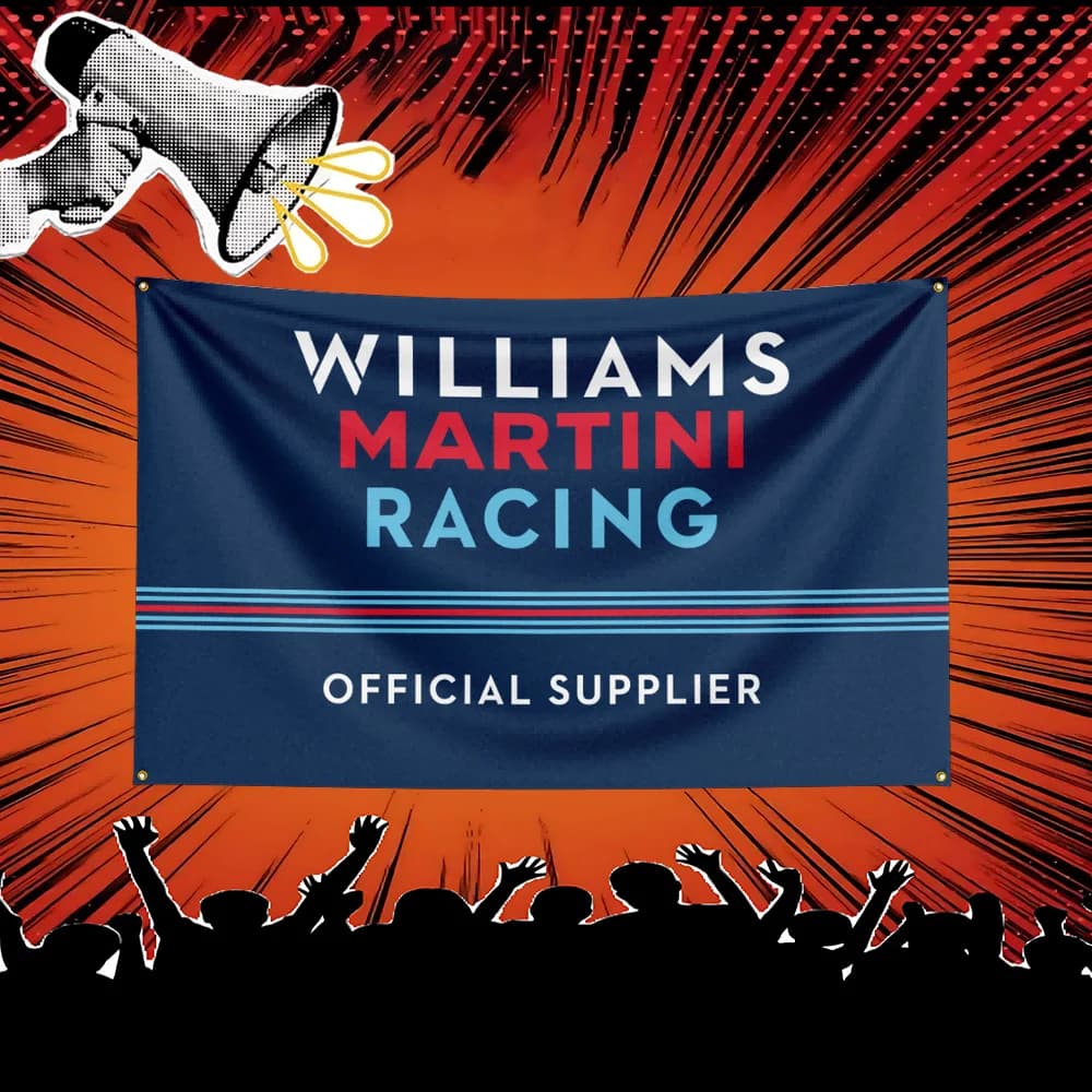 Drapeau de voiture de course Martini Williams, bannière en Polyester 3x5 pieds, pour décoration mura
