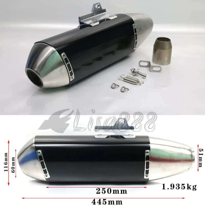 51mm Moto silencieux d'échappement tuyau FMF 4T évasion Moto Dirt Bike Scooter Motocross universel p