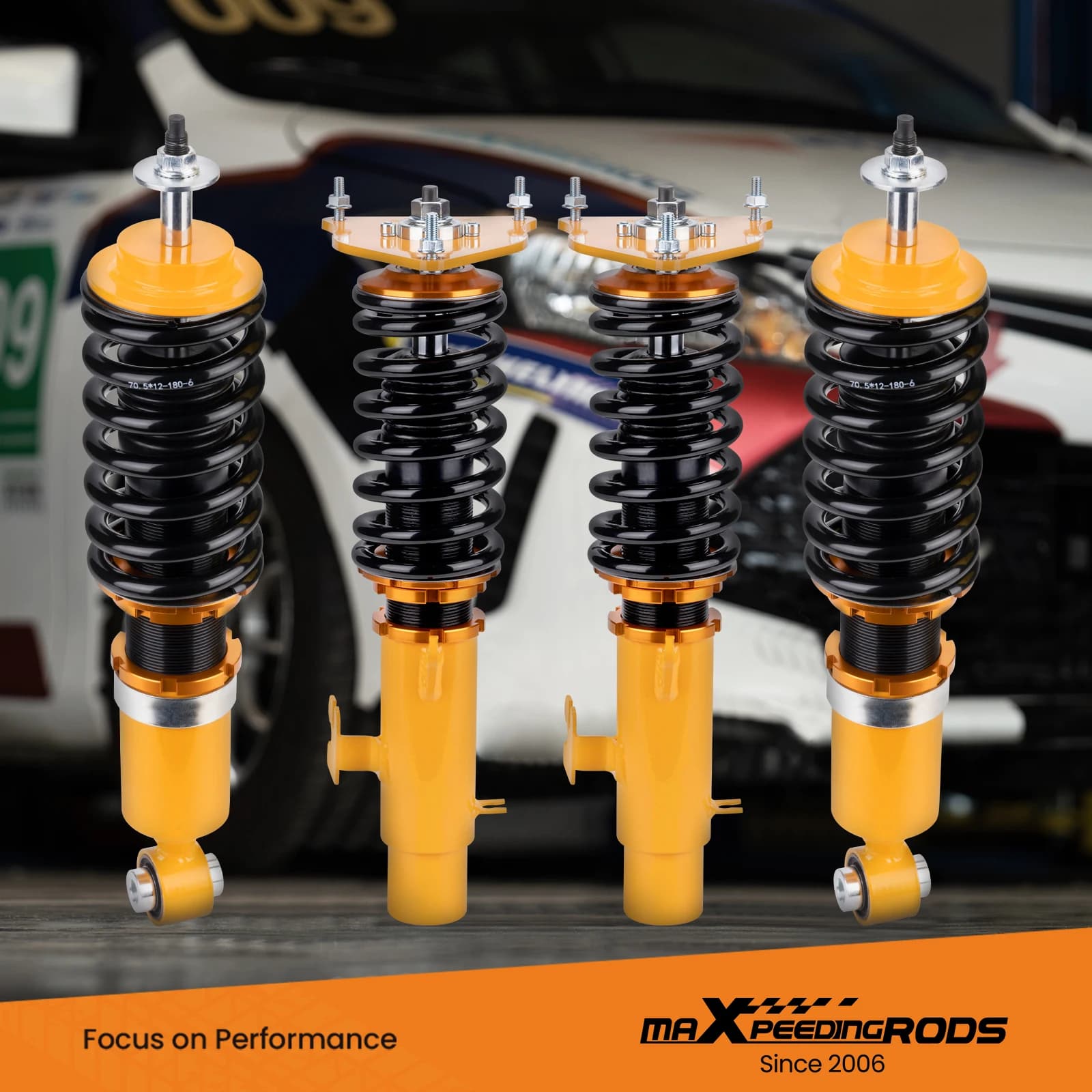 Racing Coilover Struts Kit, Mini Cooper, Cooper S, R50, R52, R53, 2002-2006, 4 pièces, ensemble