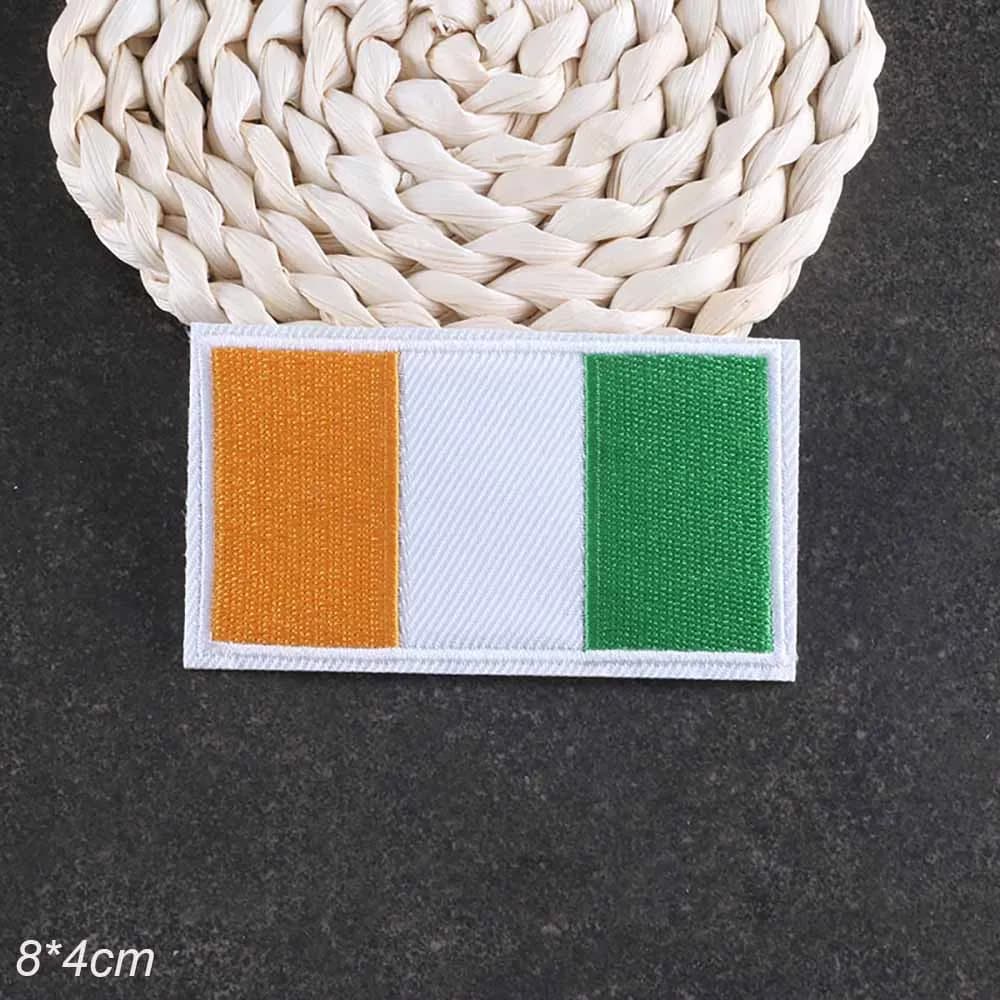 Drapeau National d'irlande, patchs brodés pour vêtements, autocollants pour vêtements, vente en gros