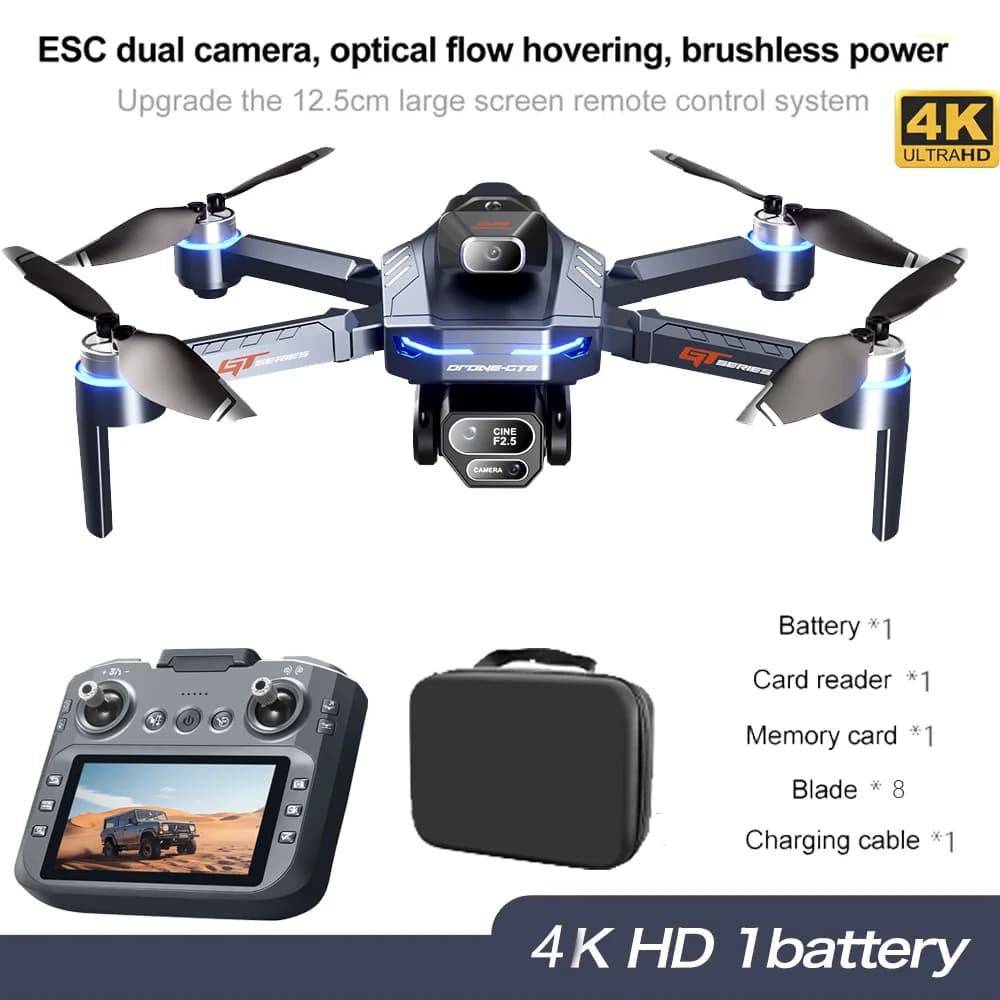 Mini drone GT8 8K WiFi GPS professionnel avec caméras pour photographie aérienne HD, quadricoptère a