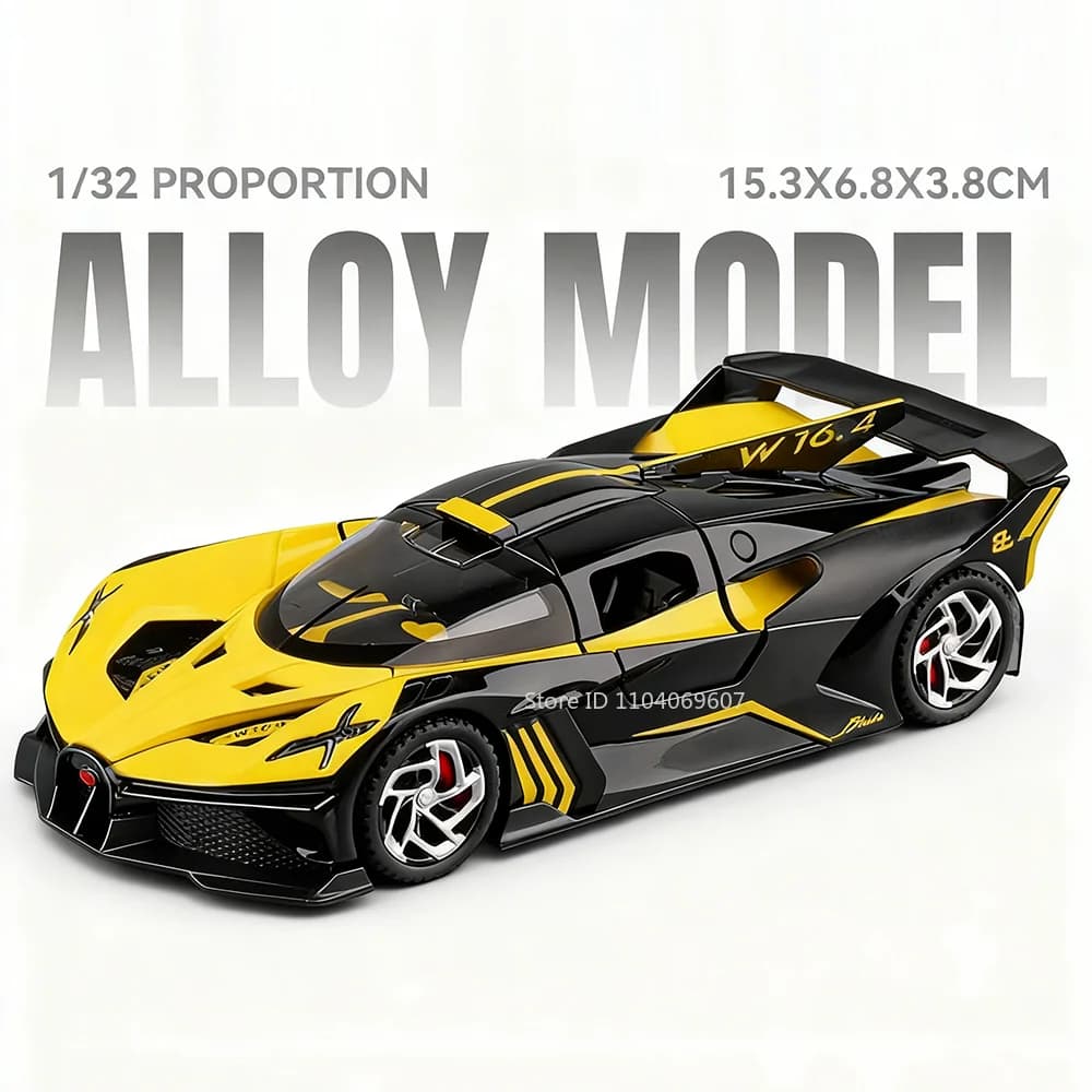 1:32 Bolide Tourbillon Supercar modèle jouet alliage moulé sous pression retirer son lumière portes