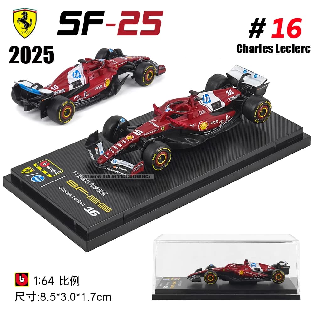 Bburago 1:64 2025 F1 McLaren MCL39 mercedes-amg W16 Red Bull RB21 Ferrari SF25 modèle de voiture en 