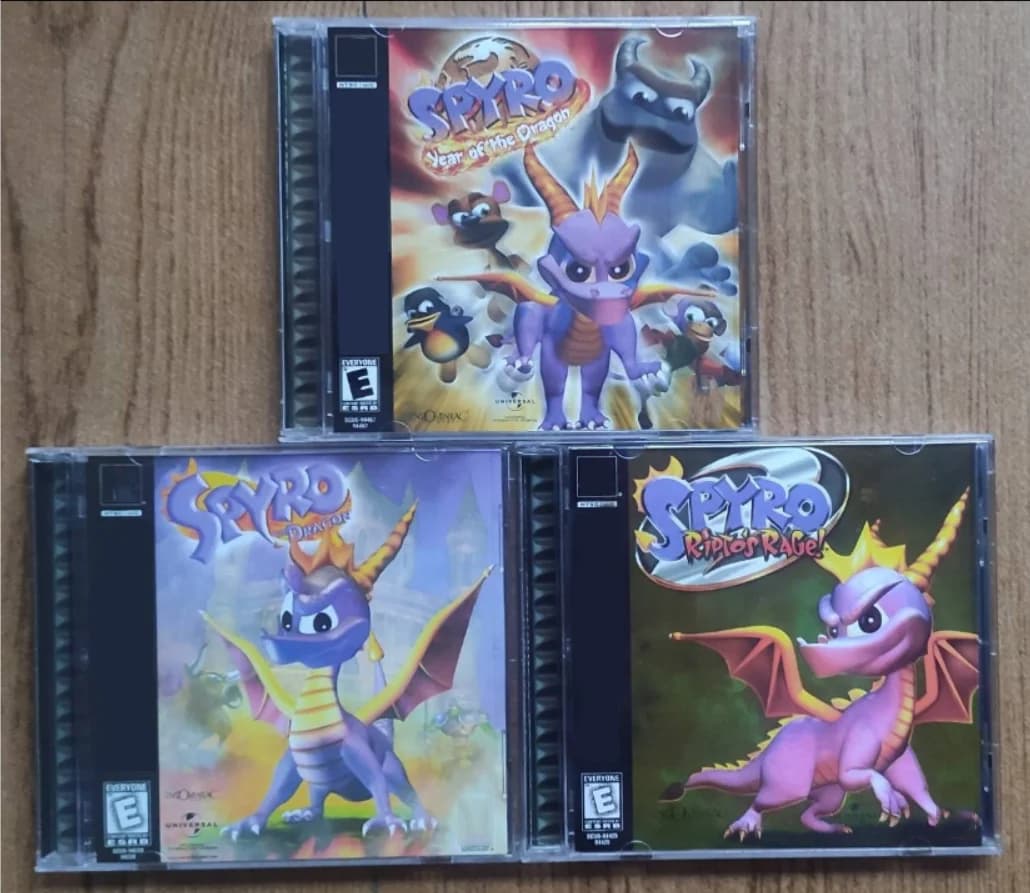 PS1 copie disque jeu Spyro série avec manuel fond noir déverrouillage Console Station 1 rétro pilote