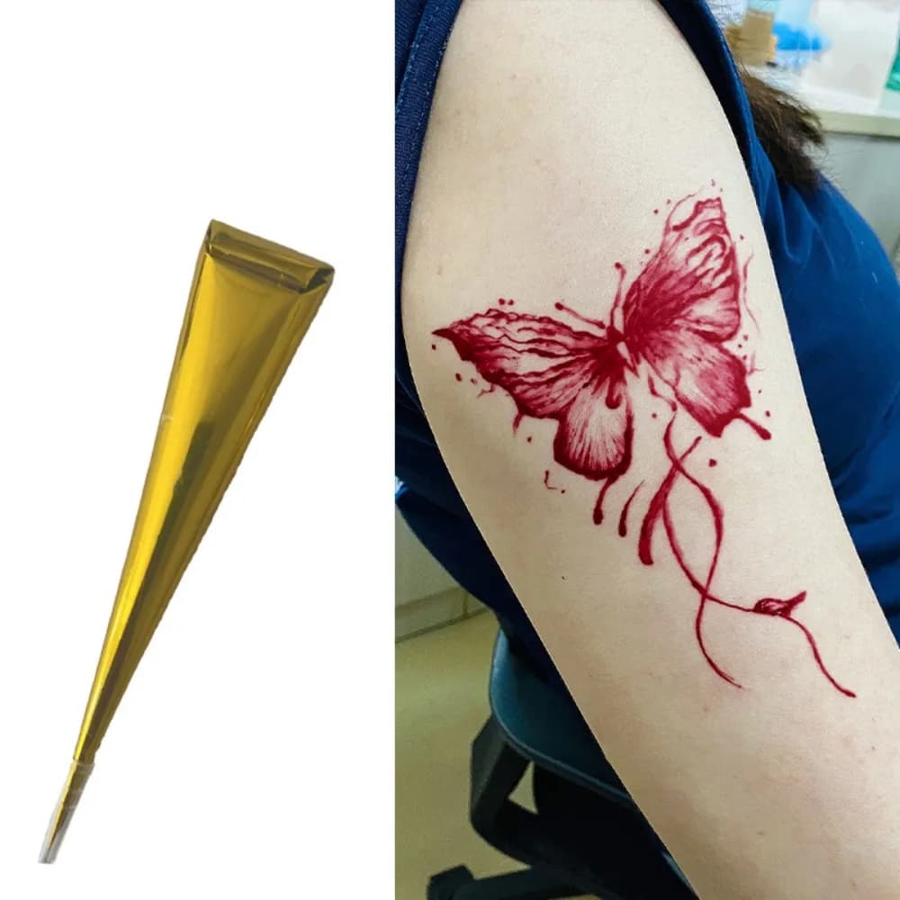 Cônes de henné à base de plantes naturelles, tatouage temporaire, peinture d'art corporel, encre Meh
