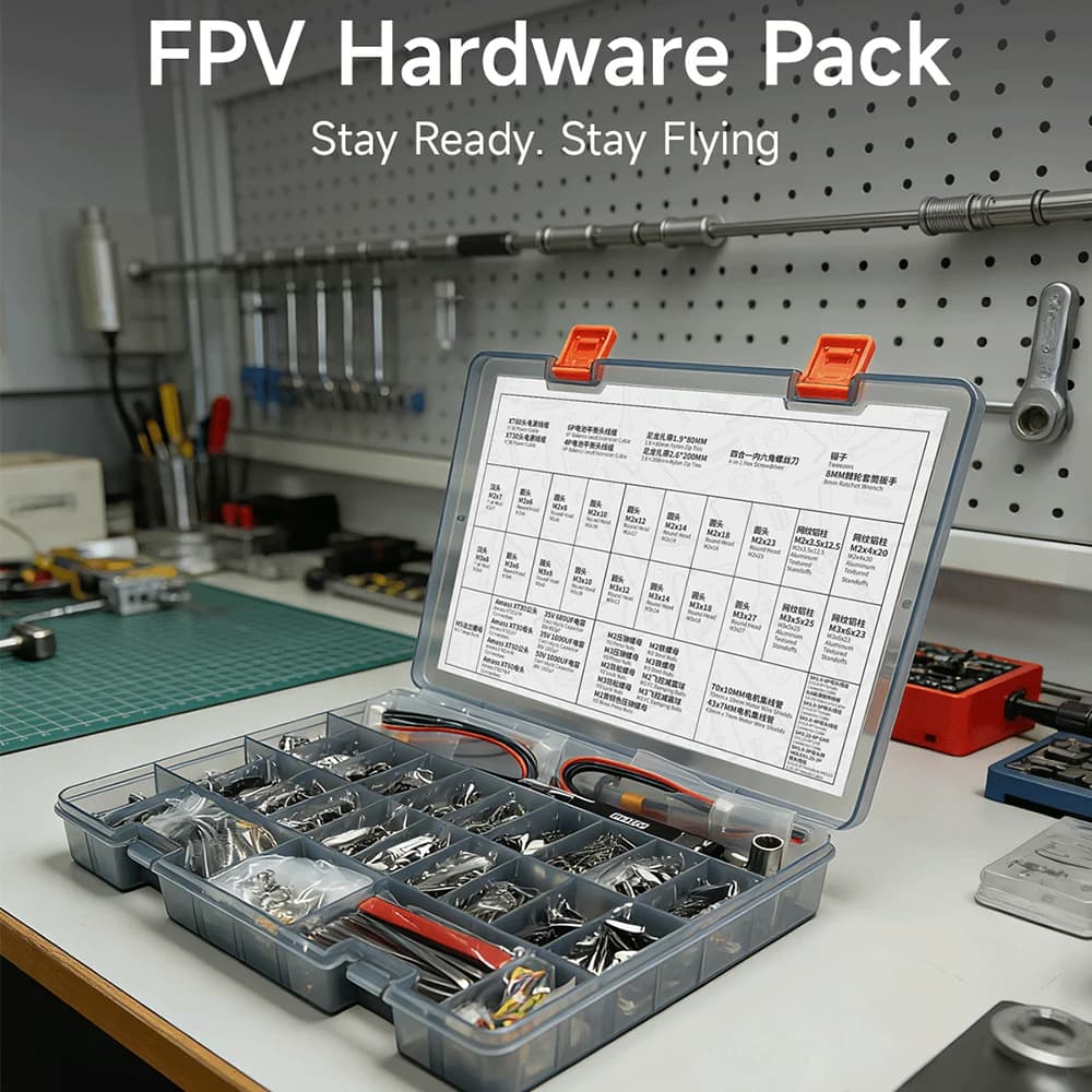 Kit de réparation multifonctionnel GEPRC FPV, avec vis/écrous/connecteurs/câbles, outils pour l'entr