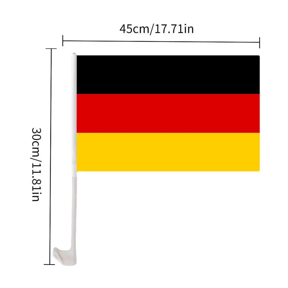 Drapeau allemand, petit drapeau de voiture allemand, bannière 1x1,5 pied, résistant au vent, décorat