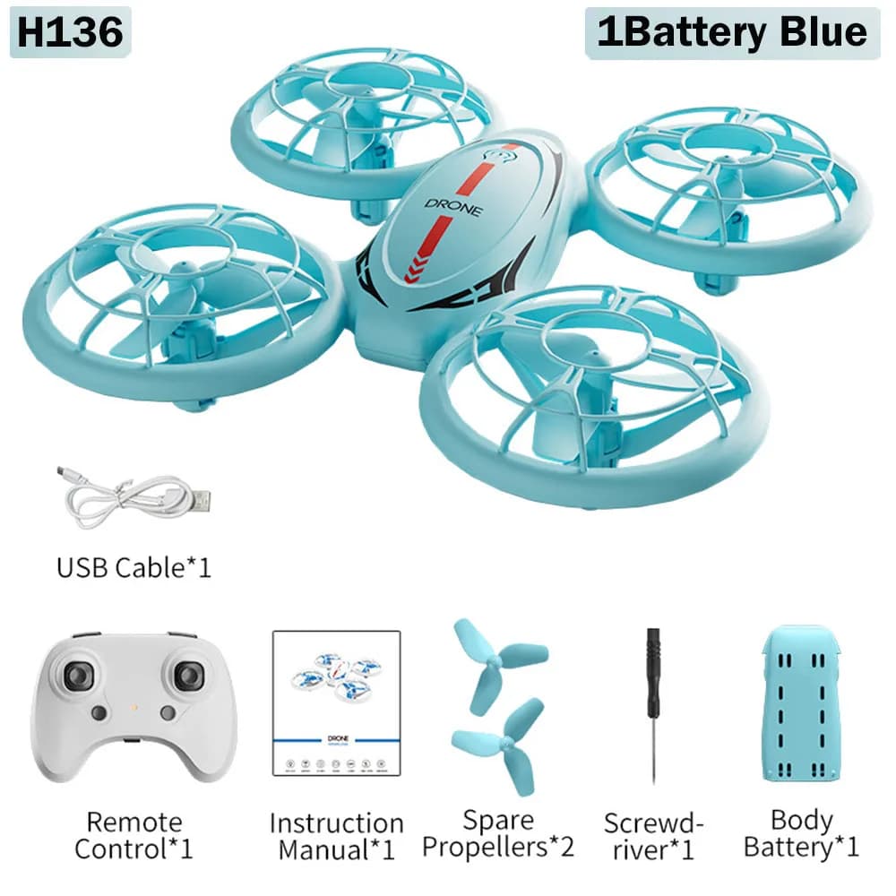Drone RC miniature JJRC H136 H127 2026 avec GPS, drone de compétition, avion d'entraînement pour déb