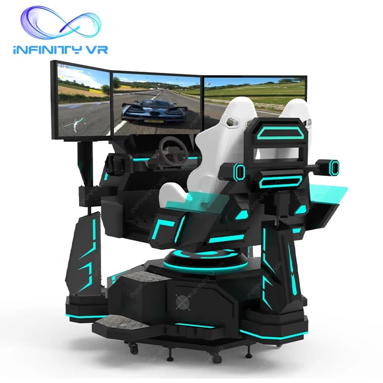Simulateur de conduite VR 9D, cockpit de voiture, arcade de course, voiture VR à mouvement complet, 