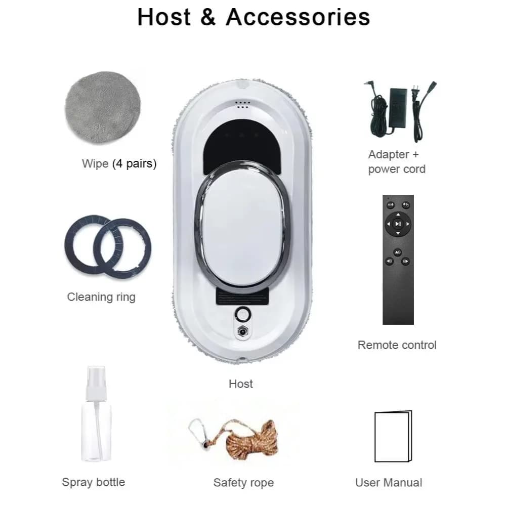 Robot nettoyeur de vitres Intelligent, aspirateur, nettoyeur de vitres électrique, Limpiacristales,