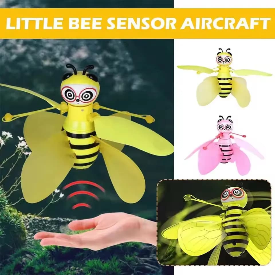 Petit Véhicule Volant Abeille, Hélicoptère Volant à Détection de Geste avec Lumières, Jouet pour Enf