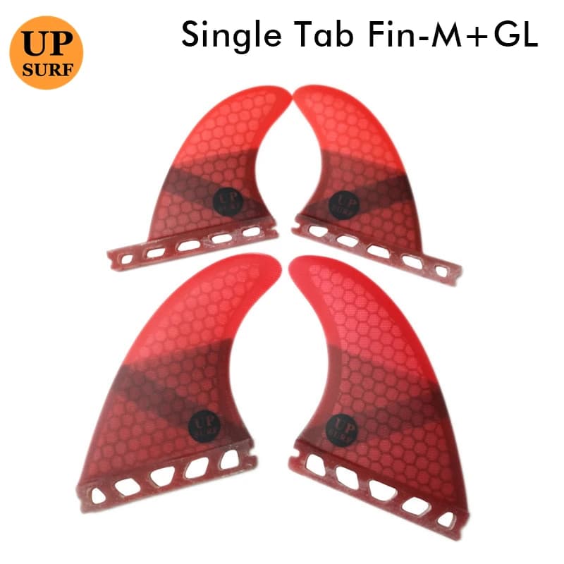 UPSURF FUTURE-Ailerons de planche de surf M + GL, ensemble de 4 ailettes, en accent d'abeille, viole