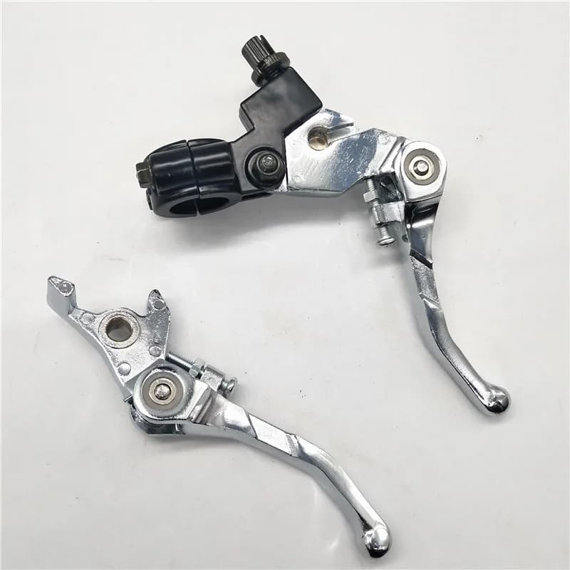 Levier de frein d'embrayage pliable chromé pour Pit Dirt Bike, 140cc, 125cc, 110cc, pour barre de po