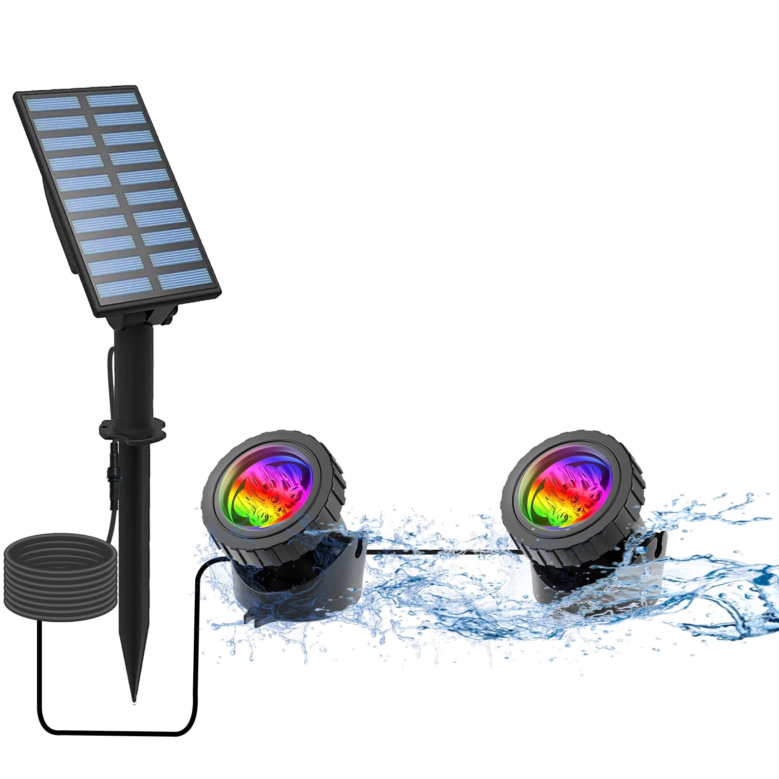 T-SUN 2/3/5 RVB Solaire Lumière Extérieure IP68 Solaire Pelouse Lumière Piscine Lumière D'énergie So