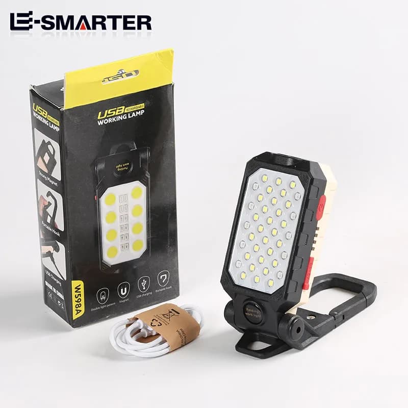 ESMARTER COB lampe de travail Portable USB Rechargeable lampe de réparation d'urgence Source de lumi