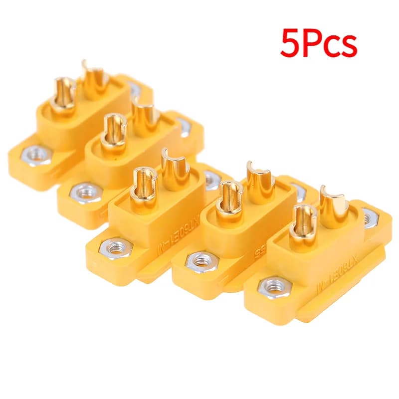 Prise mâle XT60 montable AMASS XT60E-M, 5 pièces, pour Drone RC FPV Racing Fixed Board'