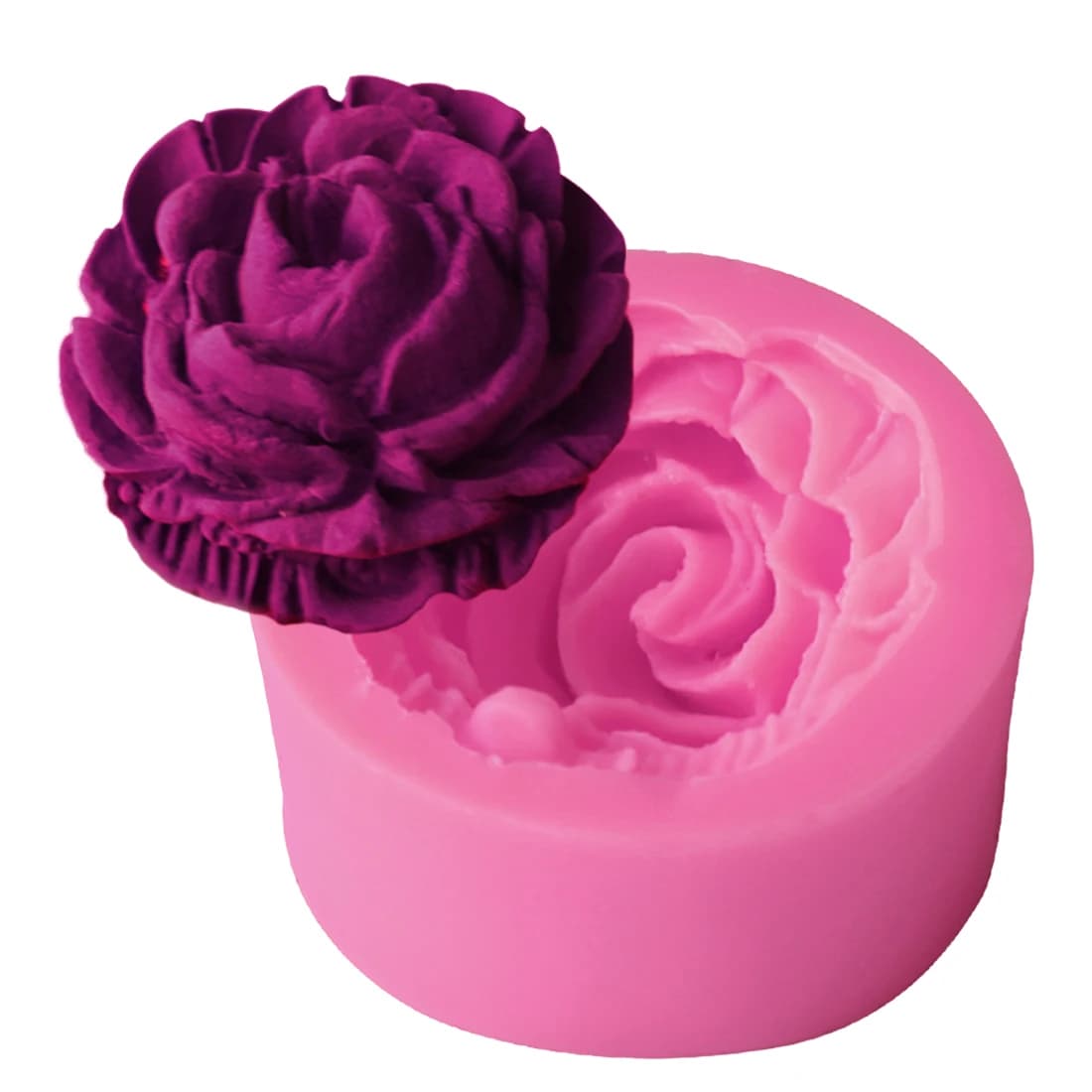 1PC Outils de décoration de gâteaux, moule en silicone 3D en forme de rose, pour fondant, décoration