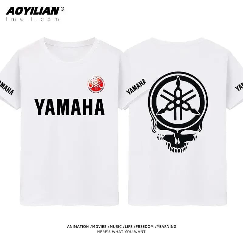 T-shirt imprimé avec le logo Yamaha, T-shirt pour homme style moto, T-shirt de sport d'été pour moto