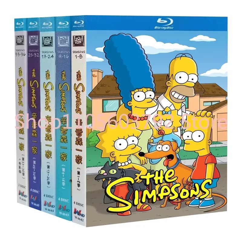 Les Simpsons Saisons 1-36 Coffret de 18 disques Blu-ray neuf scellé avec audio anglais et nouvel emb