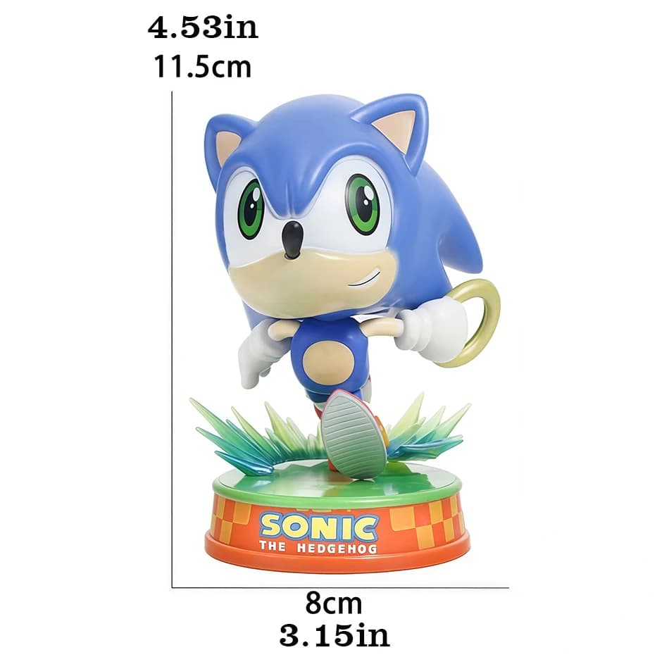 En stock - Figurine Sonic de 11 cm - Modèle de poupée articulée en PVC de l'ombre de Sonic, hérisson