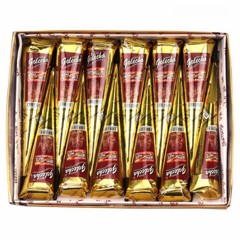 12 pièces de henné, brun, noir, rouge, henné jaune, henné semi-permanent pour l'art corporel