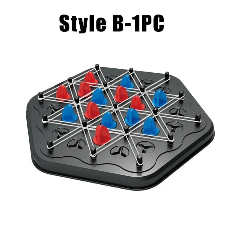 Jeu de société de Puzzle classique de combat multijoueur, chaîne d'échecs Triangle, bande de caoutch