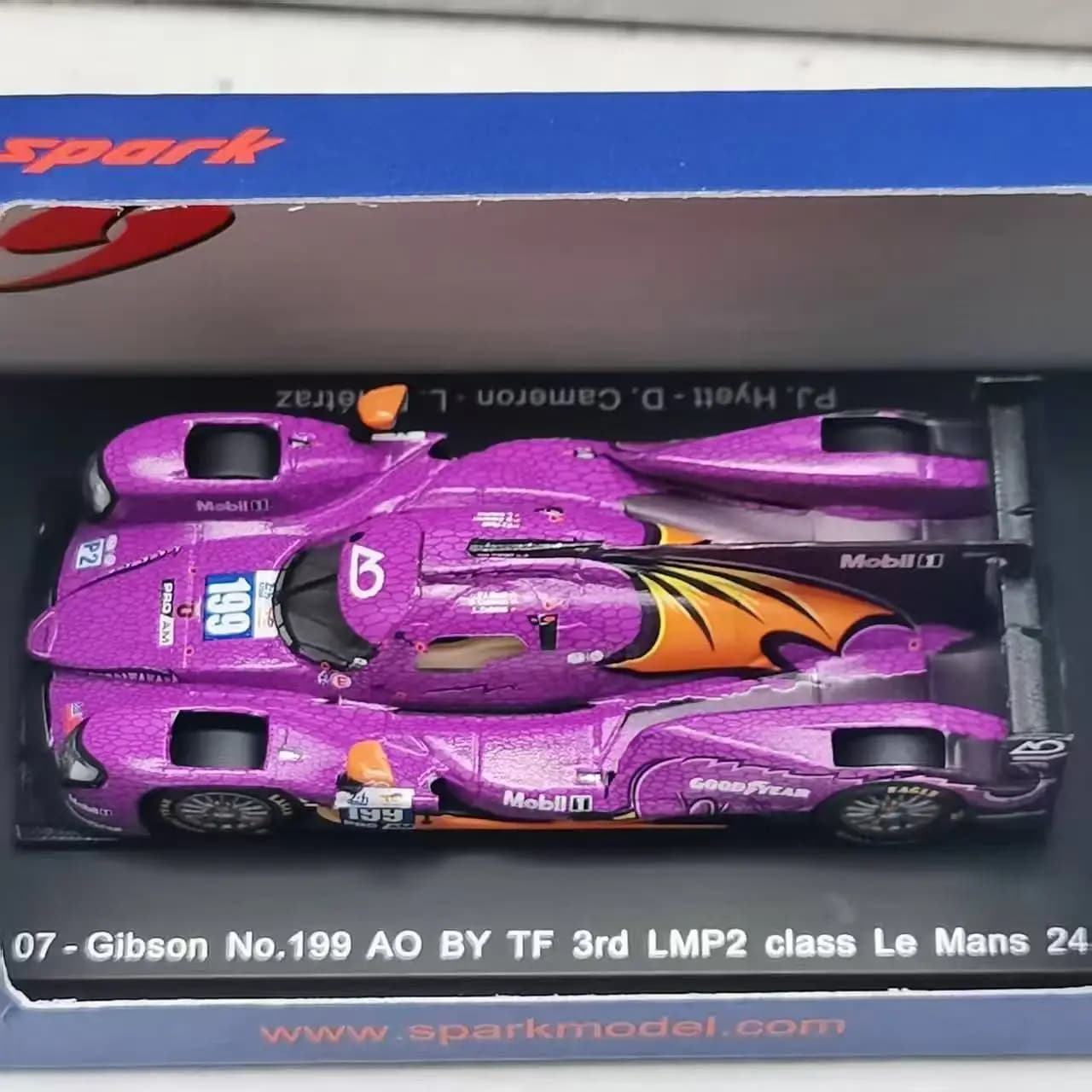 Spark 1:64 Oreca 07 AO Racing 2025 Le Mans 199 Modèle de voiture en alliage moulé sous pression, col