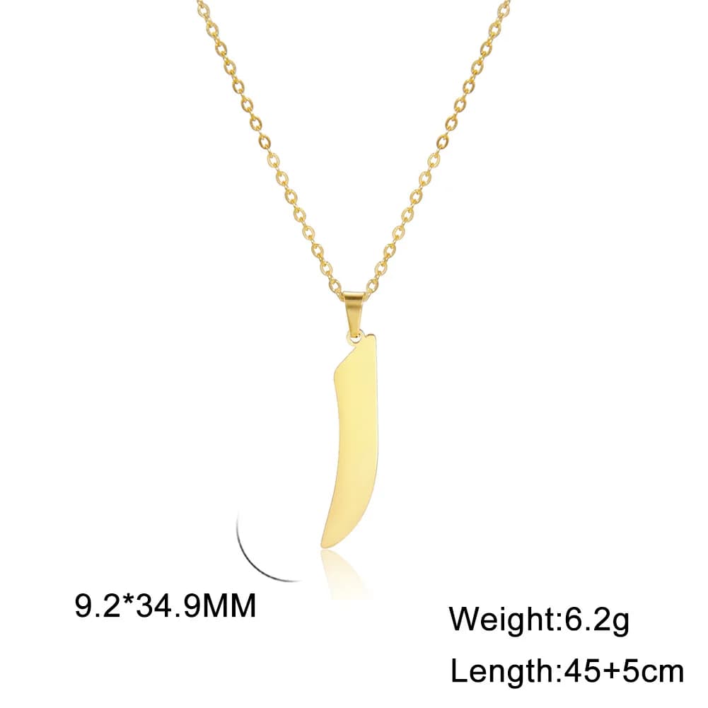 Collier Alphabet arabe pour femmes, ras du cou Simple avec lettres en acier inoxydable, amulette por