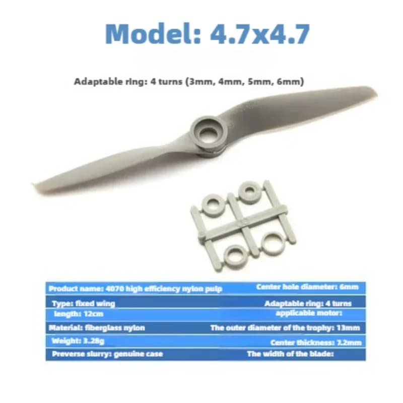 Véritable jeu d'hélices Gemfan RC pour modèle d'avion-6x4 7x5 8x4 8x6 9*4.5 9x6 10x7 10x5 11x7 12x6 