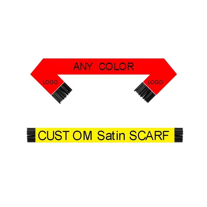 Écharpe de club de football personnalisée, drapeau 15x150cm – Écharpe de supporter en satin double f
