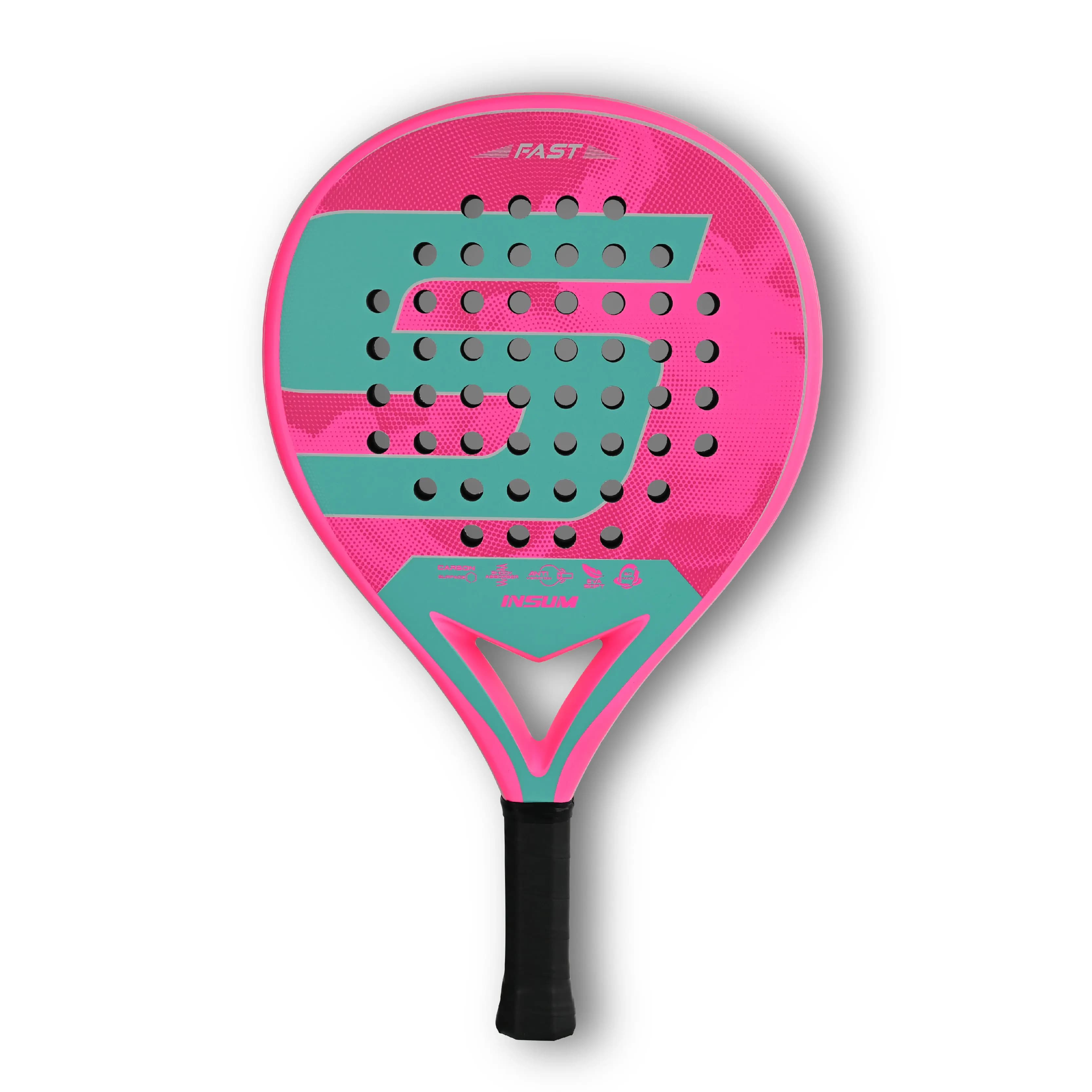 Raquette de Padel INSUM Surface en Fiber de carbone avec noyau de mousse flexible à mémoire EVA raqu