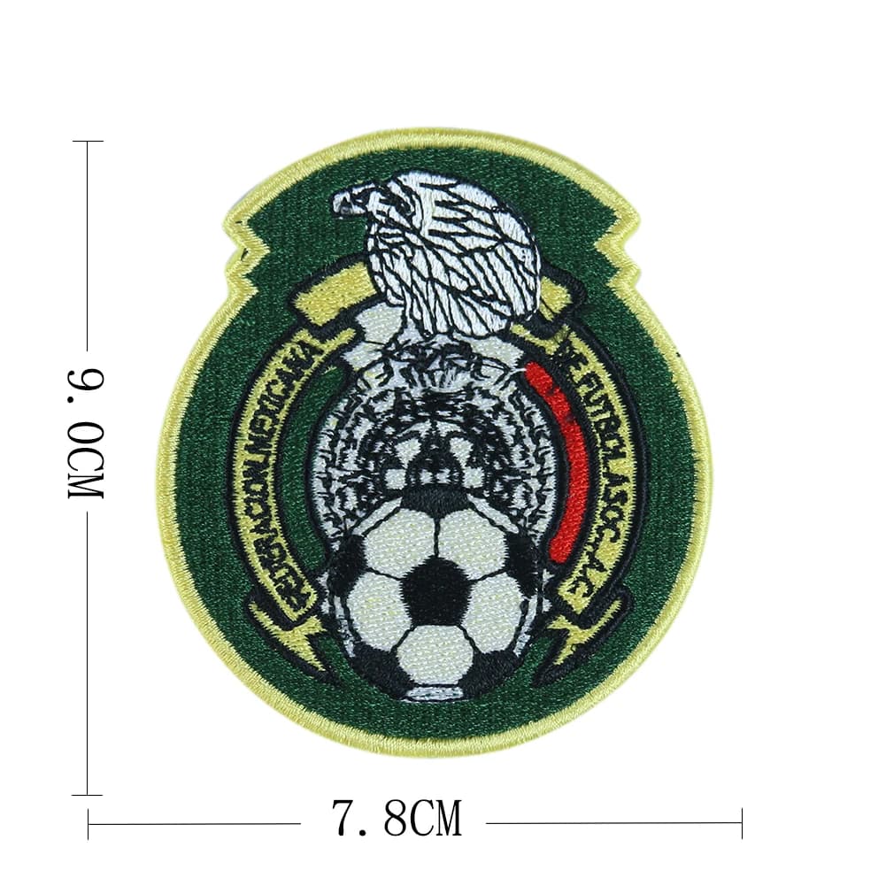 Patch brodé de dessin animé pour événements sportifs de football, stands de stade, badge thermocolla