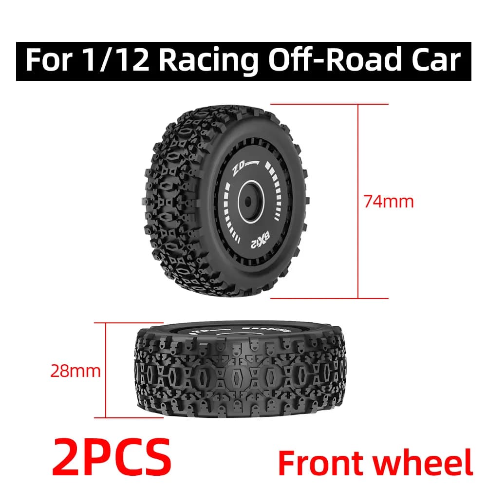 ZD Racing 2 pièces pneus de voiture RC pneus en caoutchouc pour voiture tout-terrain de course pour 