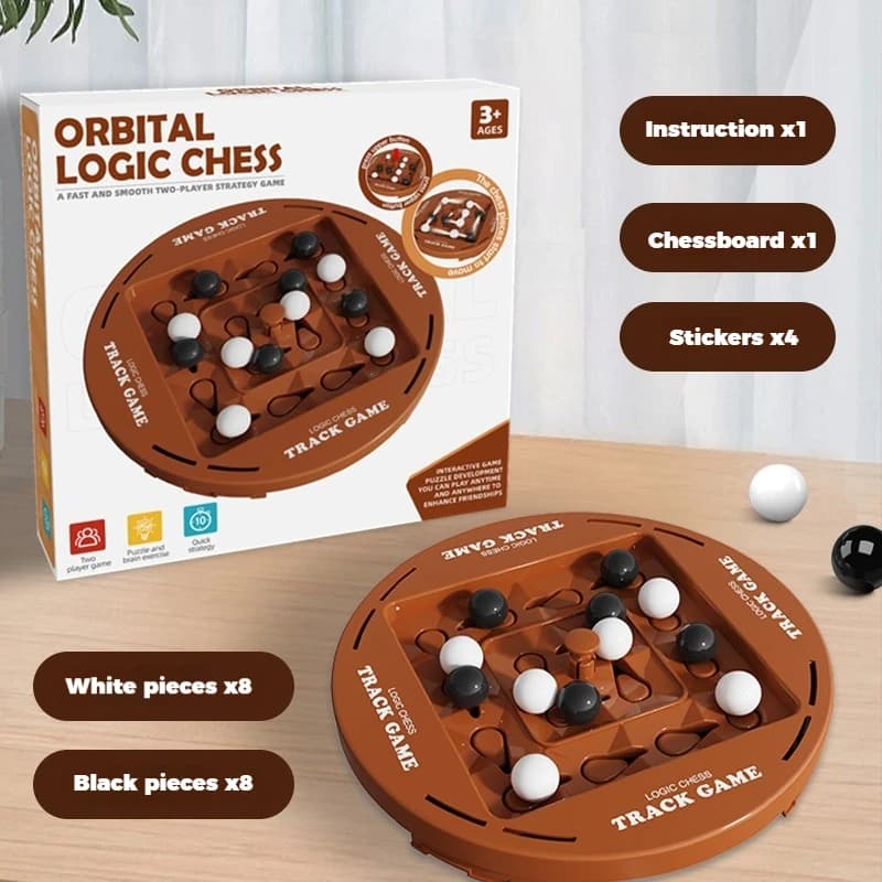 Jeu d'échecs logique rotatif à double joueur, noir et blanc, planche à quatre rangées, stratégie édu