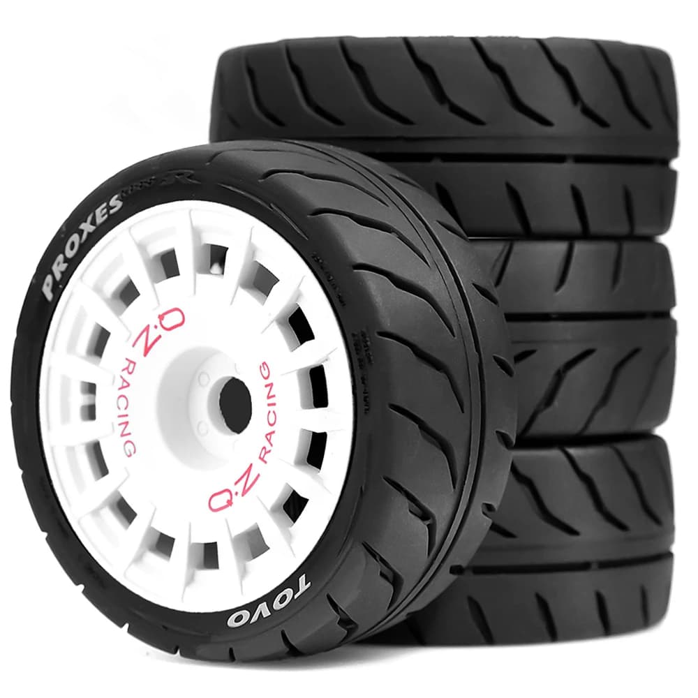 Pneus de voiture de course 1/10 68mm, hexagonaux de 12mm pour voiture sur route 1:10 RC Tamiya TT01 