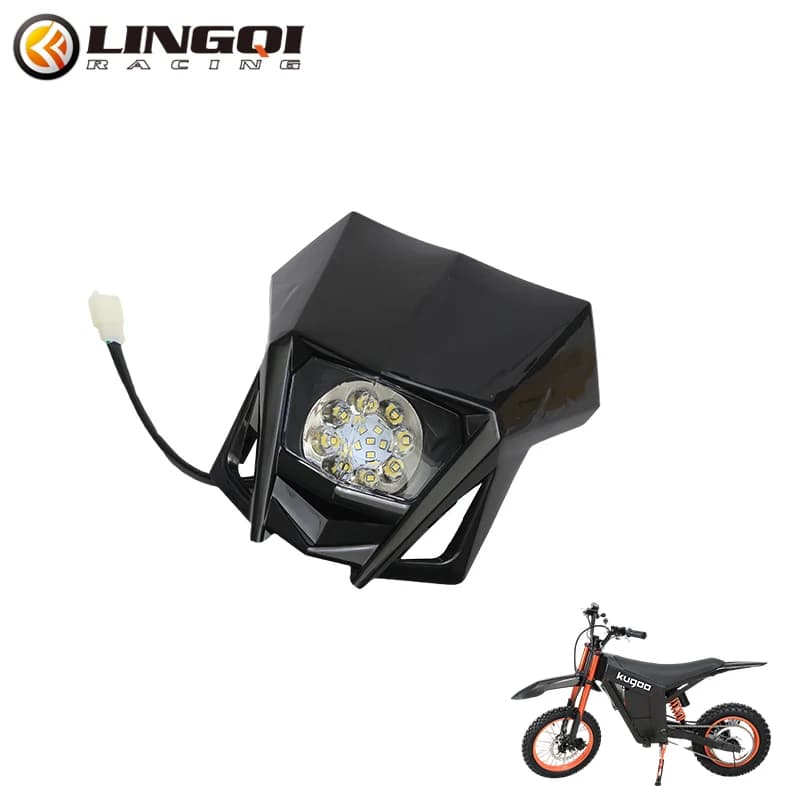 LINGQI RACING moto avant phare phare pour Supermoto Dirt Bike Enduro Motocross masque carénage unive
