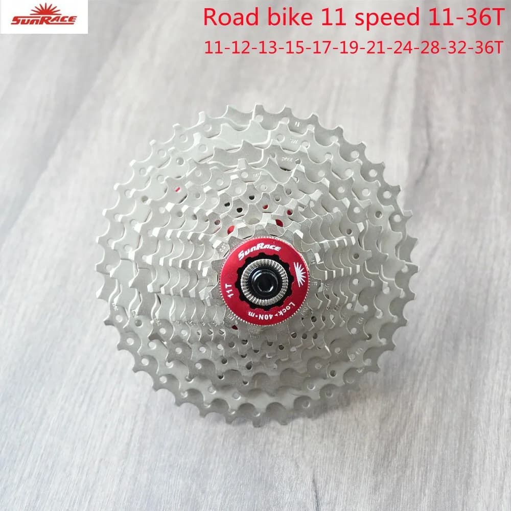 Cassette de vélo Sunrace 11 vitesses pour vélo de route, roue libre 11-36T