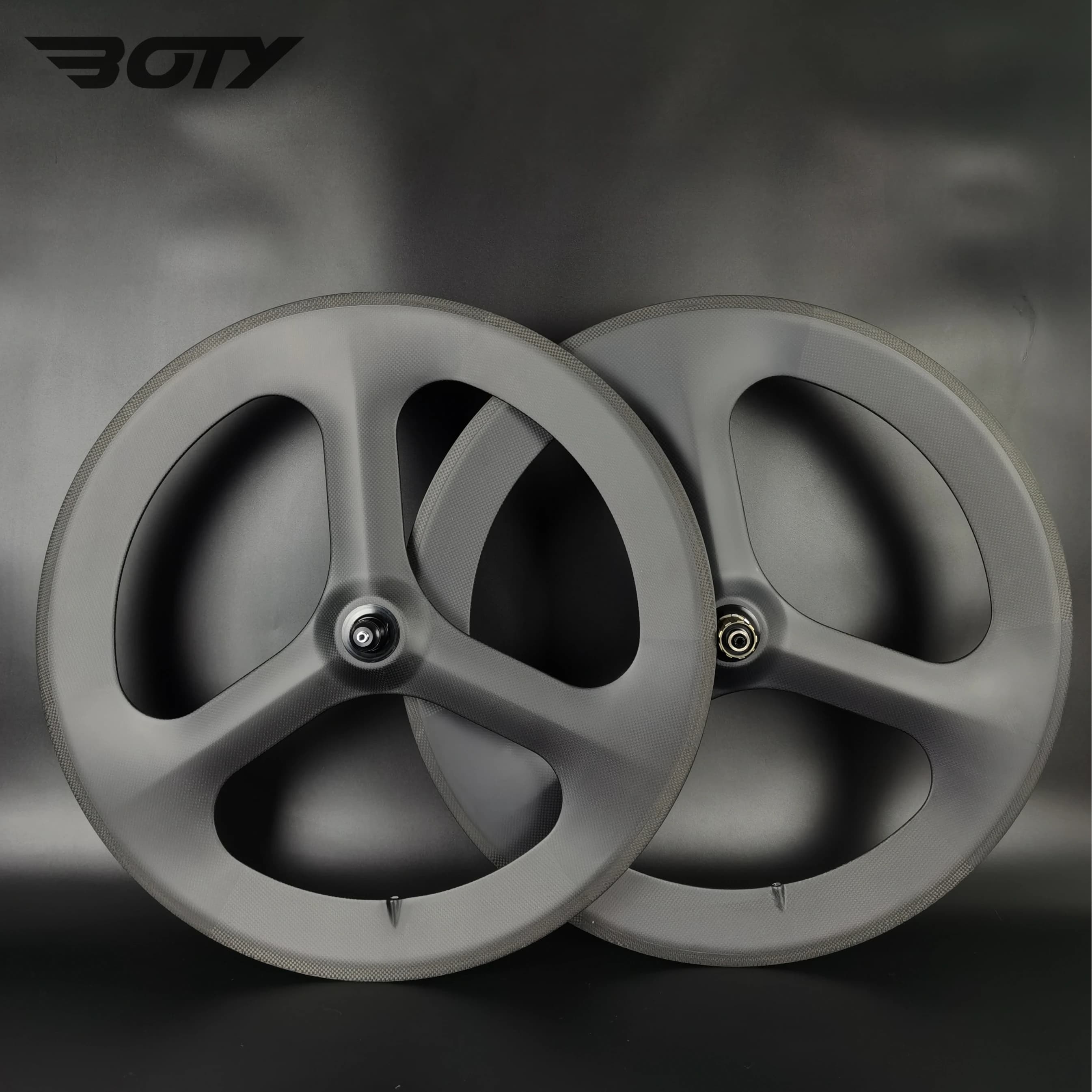 Jeu de roues en carbone 700C à 3 rayons, 70mm de profondeur 23mm de largeur, engrenage fixe/moyeu de