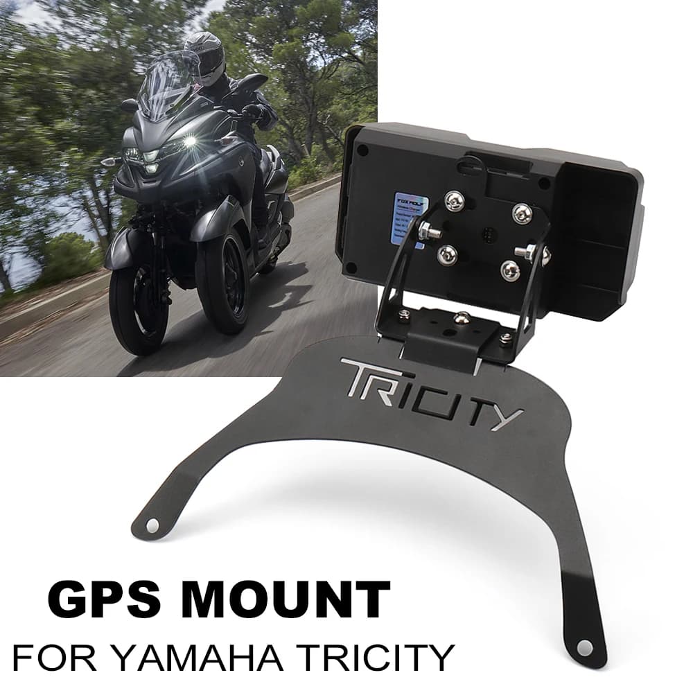Nouveaux accessoires de moto noirs pour Yamaha Tricity TRICITY support de support de téléphone porta